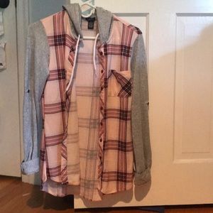 Pink Hooded Flannel